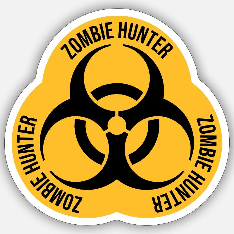 citation d’Halloween de chasseur de zombies Sticker taille S (10 x 10 cm)