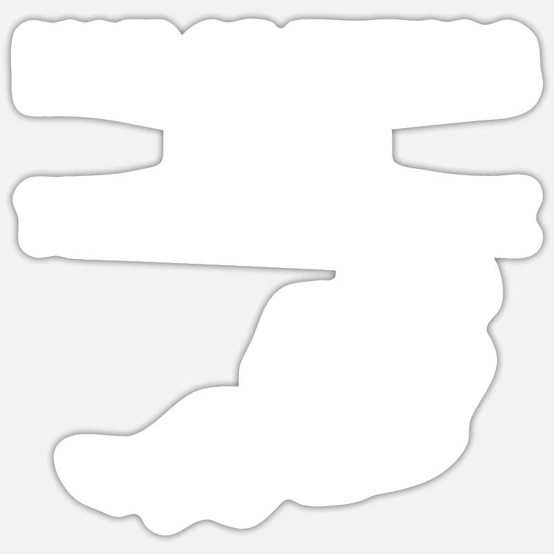 BJJ Jiu-Jitsu Brésilien - Sticker taille S (10 x 10 cm) - blanc mat