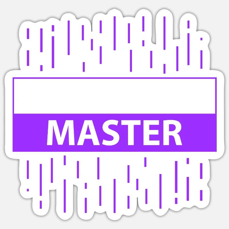 Maître coincé dur - Sticker taille S (10 x 10 cm) - blanc mat