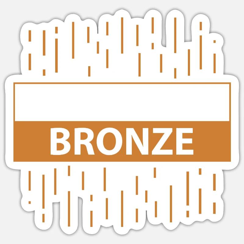 Hardstuck Bronze - Sticker Größe S (10 x 10 cm) - Mattweiß