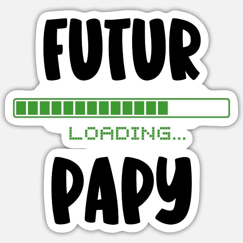 futur papy Sticker taille S (10 x 10 cm)