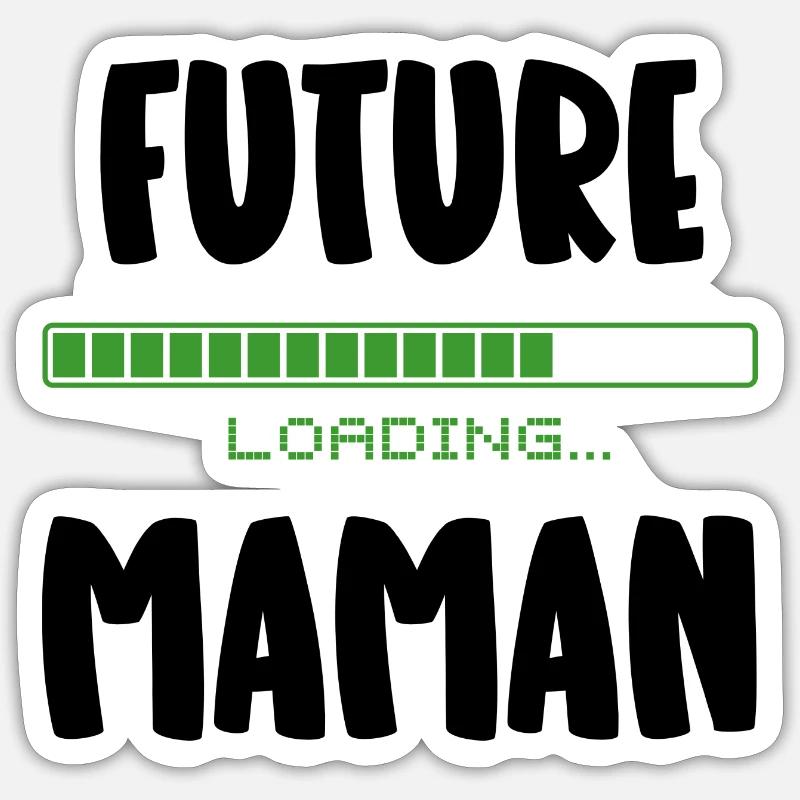future maman - Sticker taille S (10 x 10 cm) - blanc mat