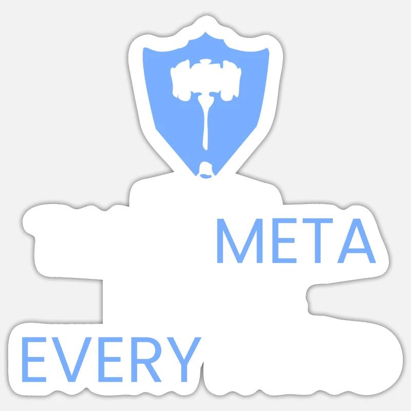 Tank Meta defeats everything Sticker size S (10 x 10 cm)