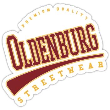 Oldenburg Deutschland College High School Style - Sticker Größe S (10 x 10 cm) - Mattweiß - Vorne