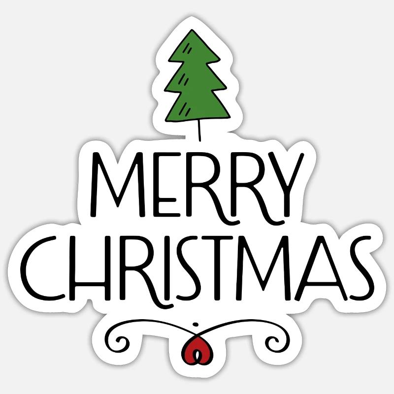 Joyeux Noël - Sticker taille S (10 x 10 cm) - blanc mat