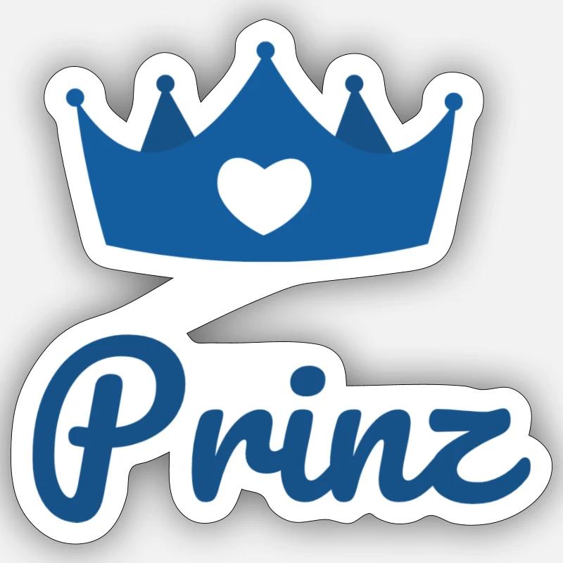 Prinz - Sticker Größe S (10 x 10 cm) - Mattweiß