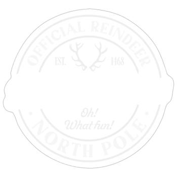 Reindeer Sleigh Rides - Sticker size S (10 x 10 cm) - white matte - Front