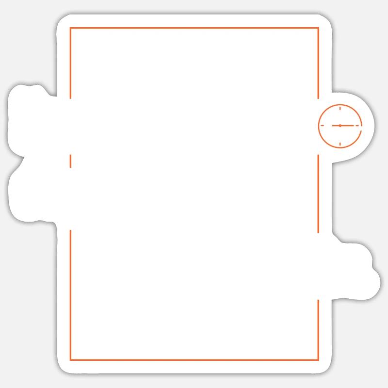 Combien de temps libre? - Sticker taille S (10 x 10 cm) - blanc mat