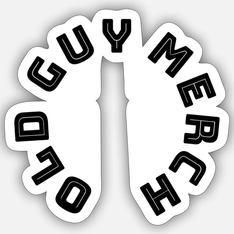 Old Kerl Merch - Sticker Größe S (10 x 10 cm) - Mattweiß