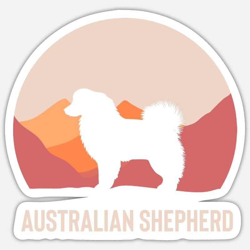Australian Shepherd Geschenk Sticker Größe S (10 x 10 cm)