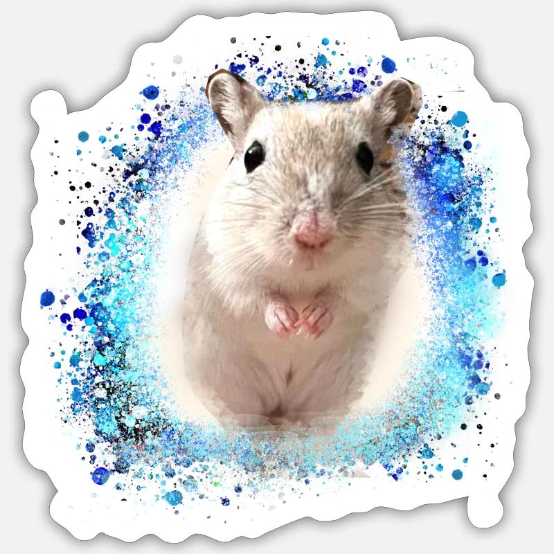 Springmaus,maus,graffiti,malerei,spitzmaus Sticker Größe S (10 x 10 cm)