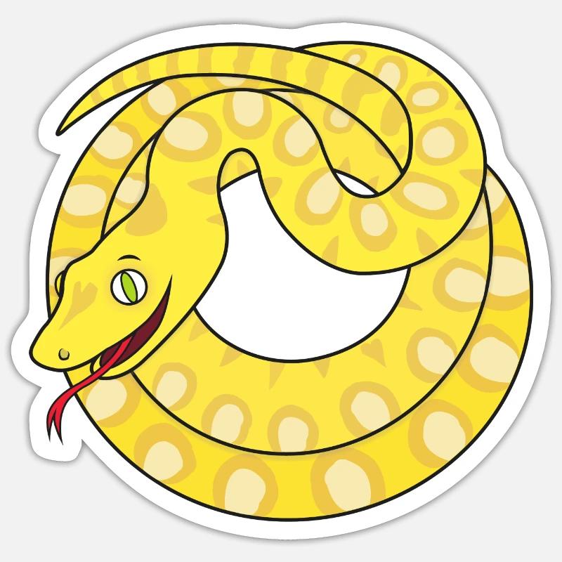 Ball snake Sticker size S (10 x 10 cm)