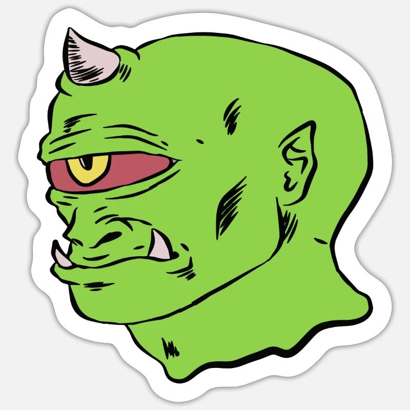 Zombi - Sticker taille S (10 x 10 cm) - blanc mat