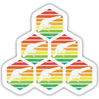 Hanggleiter Drachenflieger Deltasegler - Sticker Größe S (10 x 10 cm) - Mattweiß - Vorne