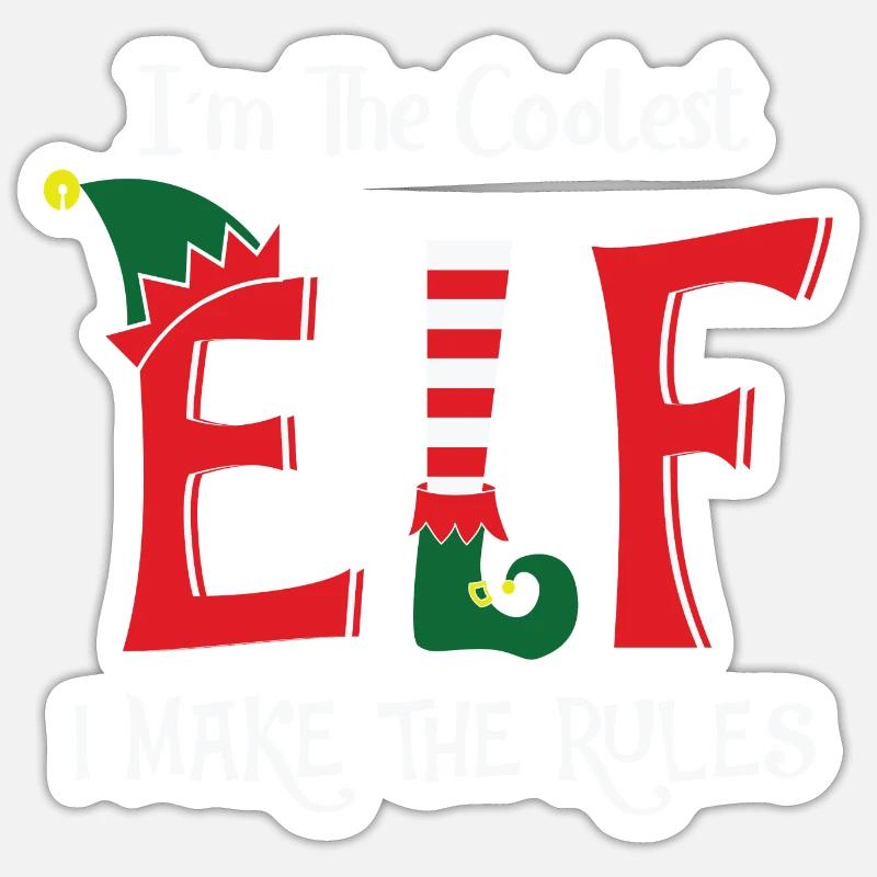Je suis l’elfe le plus cool Sticker taille S (10 x 10 cm)