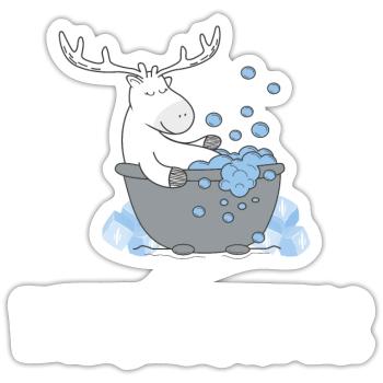 Winterbader eisschwimmen Eisbad Eisbader - Sticker Größe S (10 x 10 cm) - Mattweiß - Vorne