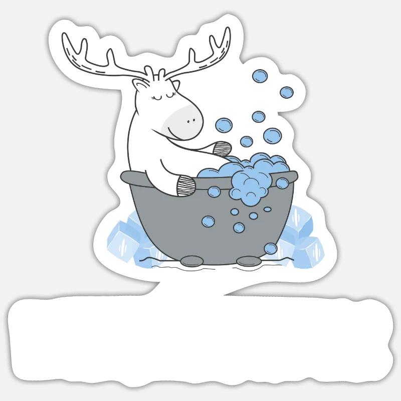Winterbader eisschwimmen Eisbad Eisbader Sticker Größe S (10 x 10 cm)