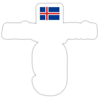 Apres Skisaufson Island Sauf Trikot Mallorca - Sticker Größe S (10 x 10 cm) - Mattweiß - Vorne