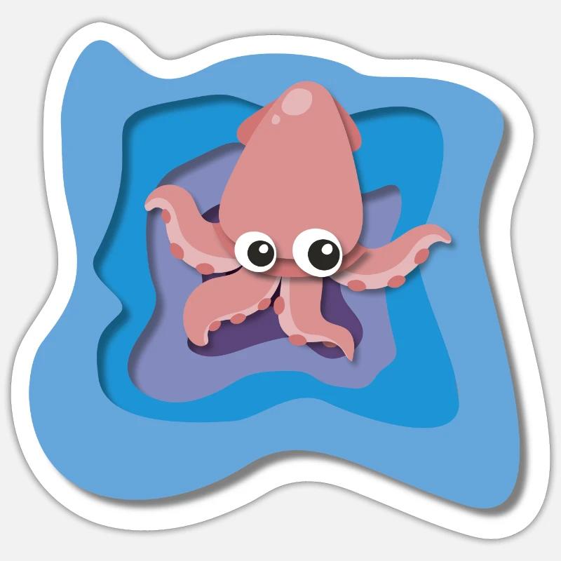 Squidy Sticker size S (10 x 10 cm)
