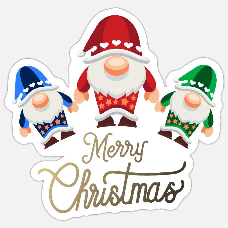 Gnomentrio Christmas Magic - Sticker size S (10 x 10 cm) - white matte