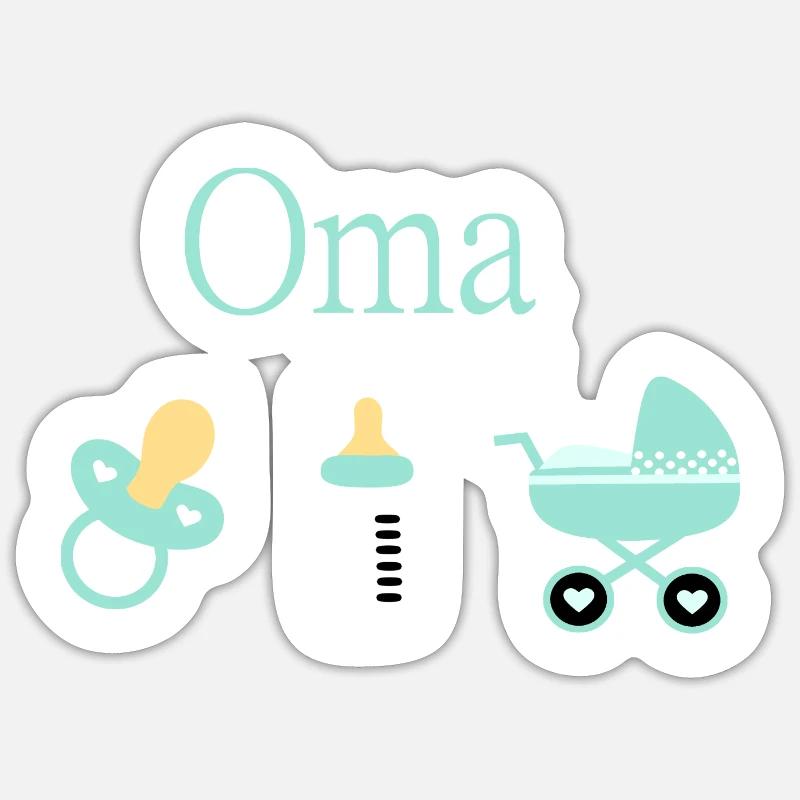 Opa 2026 Geburt Junge Vorlage personalisierbar Sticker Größe S (10 x 10 cm)