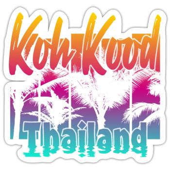 Koh Kood Thaïlande - Sticker taille S (10 x 10 cm) - blanc mat - Devant