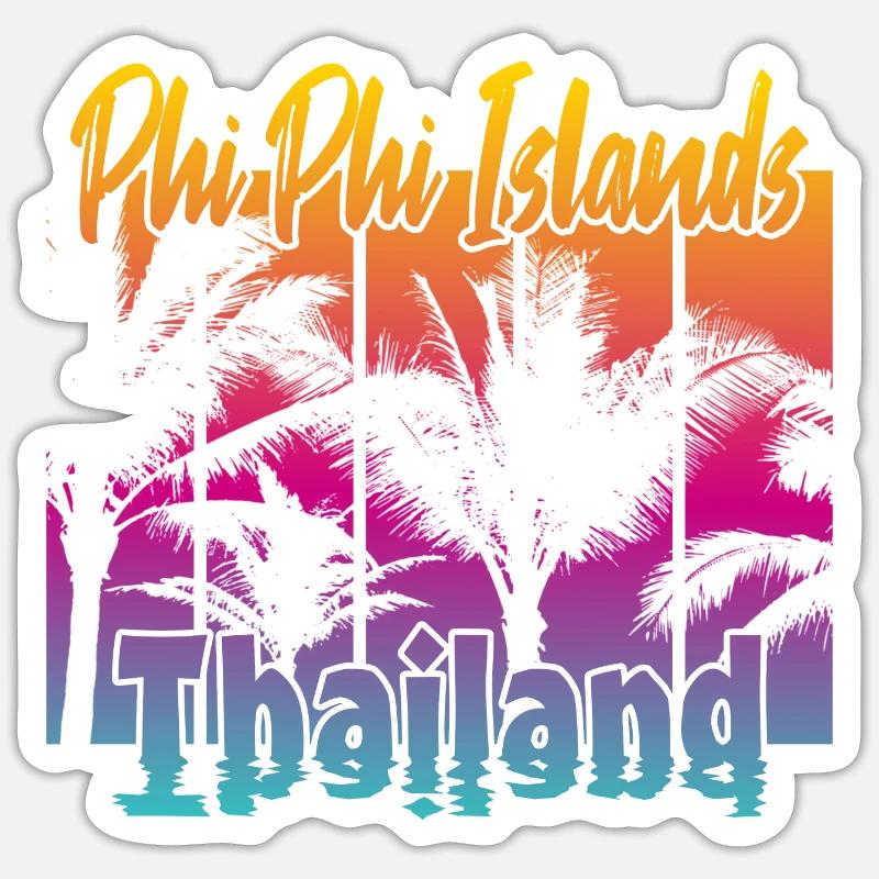 Îles Phi Phi Thaïlande Sticker taille S (10 x 10 cm)