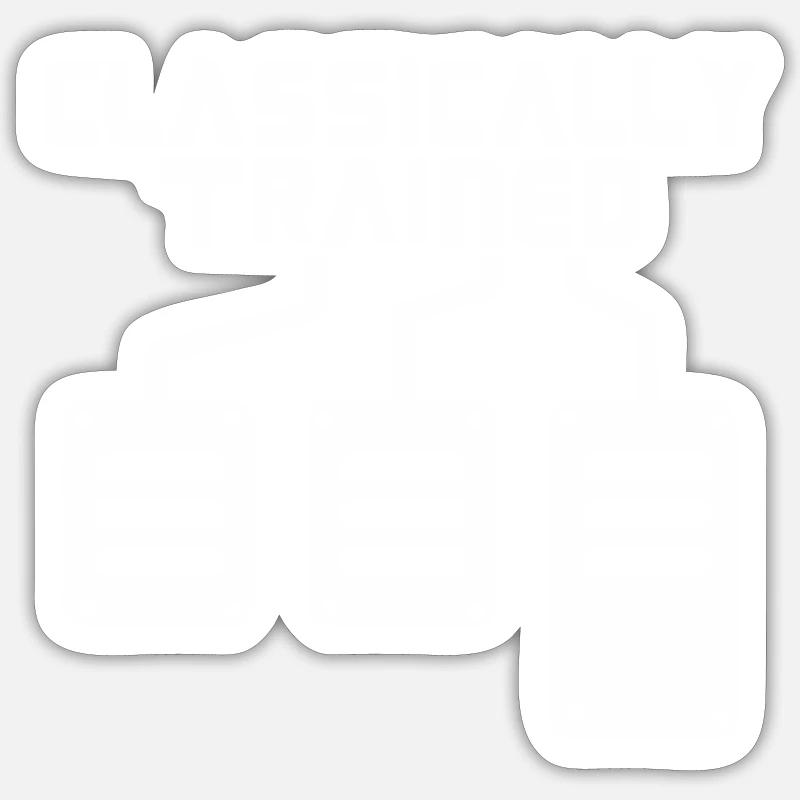 Manual gear shift Stick shift - Sticker size S (10 x 10 cm) - white matte