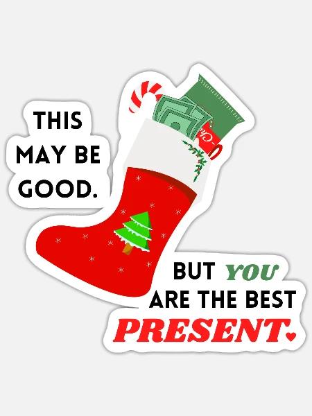 -Schönes Weihnachtsdesign- - Sticker Größe S (10 x 10 cm) - Mattweiß
