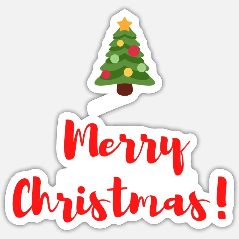 Frohe Weihnachten Geschenkidee - Sticker Größe S (10 x 10 cm) - Mattweiß