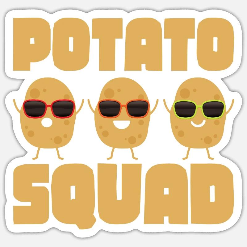 Potato Squad Potatoes Vegetable - Sticker size S (10 x 10 cm) - white matte
