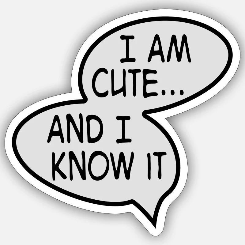 niedlich Sticker Größe S (10 x 10 cm)