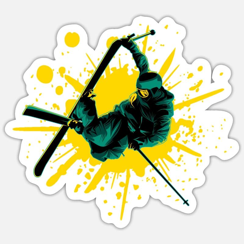 ski Sticker taille S (10 x 10 cm)