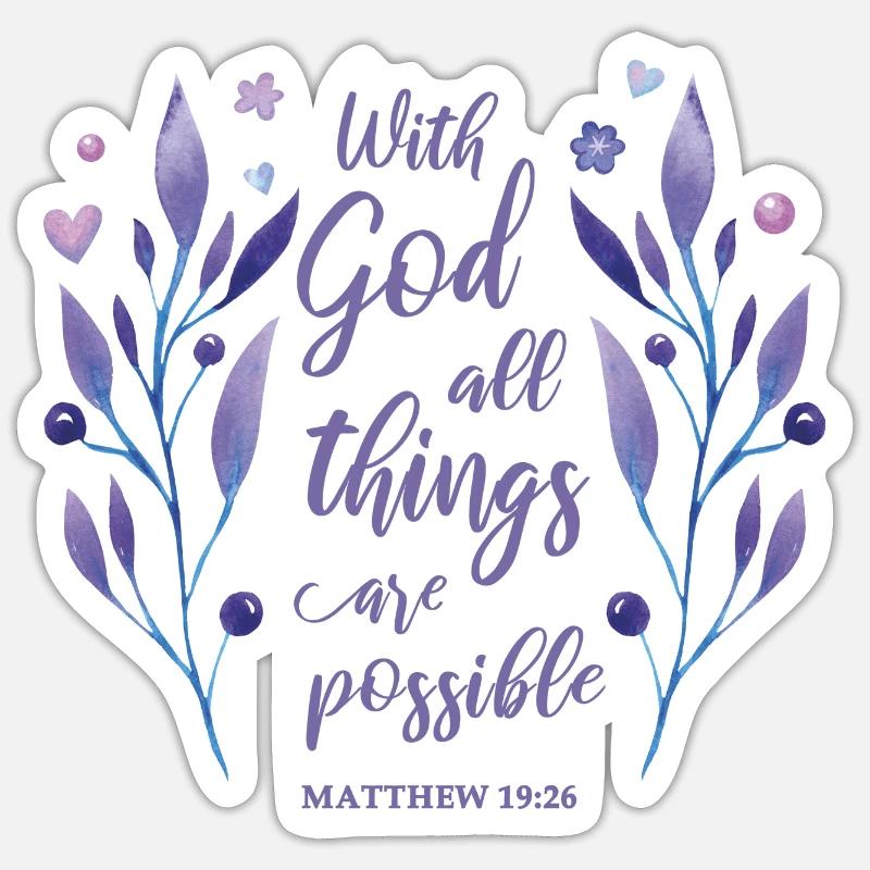 Religious Quote Christian Gift Sticker size S (10 x 10 cm)
