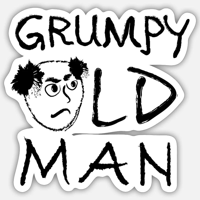 Bad old man Sticker size S (10 x 10 cm)