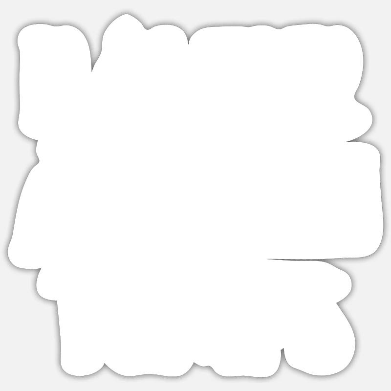 râleur à plein temps - Sticker taille S (10 x 10 cm) - blanc mat