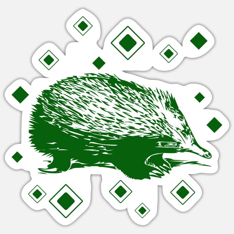 Hedgehog - Sticker size S (10 x 10 cm) - white matte