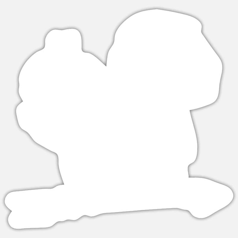 Bleib wild - Sticker Größe S (10 x 10 cm) - Mattweiß
