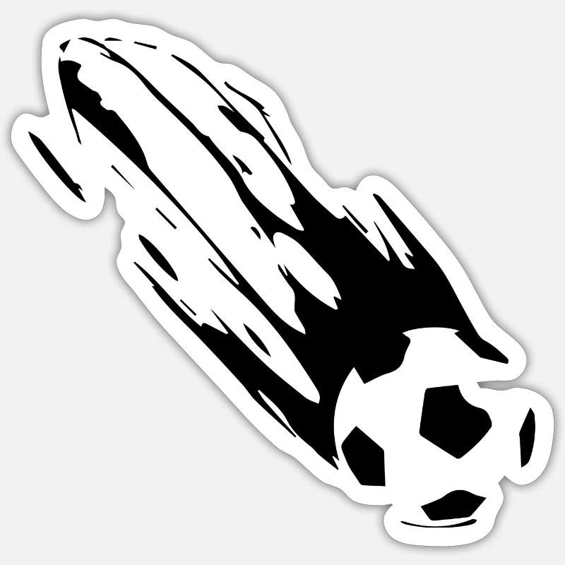Fußball Soccer - Sticker Größe S (10 x 10 cm) - Mattweiß