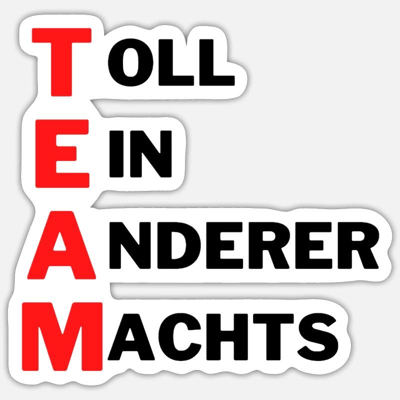 TEAM toll ein anderer machts Sticker Größe S (10 x 10 cm)