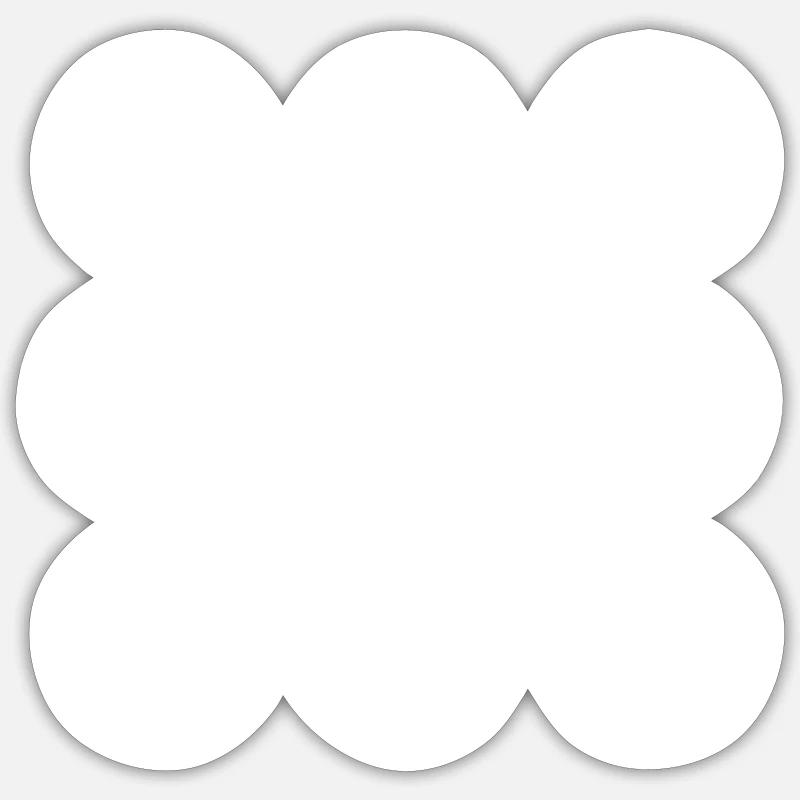 Hund Chien - Sticker taille S (10 x 10 cm) - blanc mat