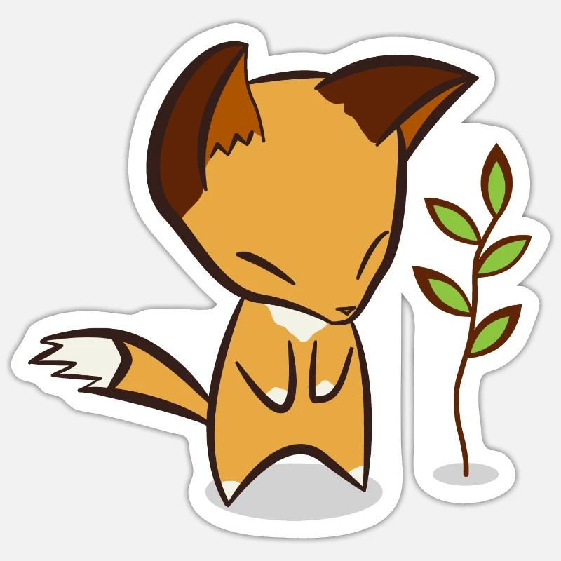 Fox - Sticker size S (10 x 10 cm) - white matte