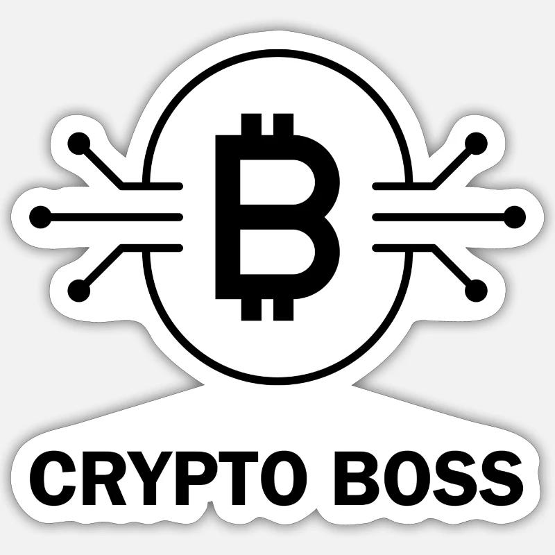 Bitcoin Trading Crypto Stocks - Sticker taille S (10 x 10 cm) - blanc mat