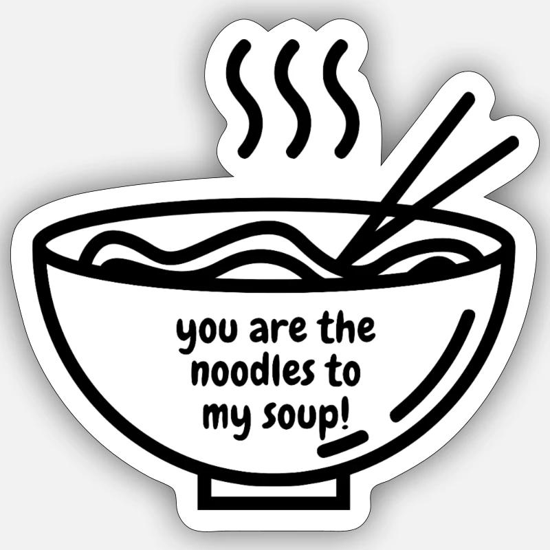 Ramen Noodles - Sticker size S (10 x 10 cm) - white matte