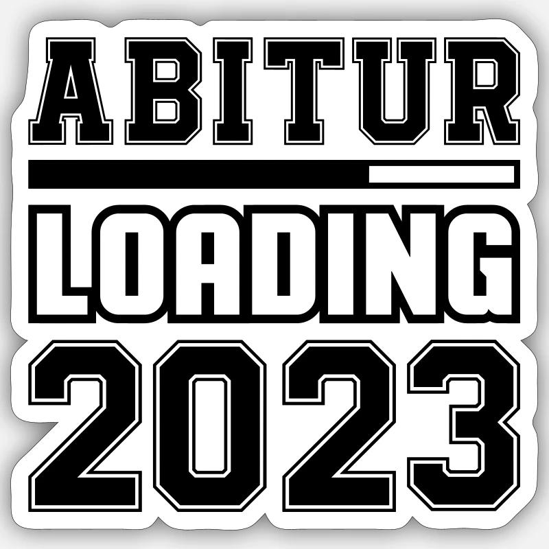 Abitur Loading 2023 - Sticker Größe S (10 x 10 cm) - Mattweiß