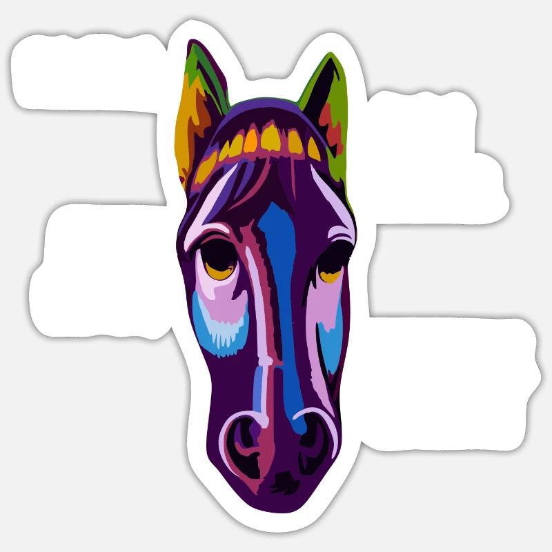 mein Pferd, das hat vier Beine - Sticker Größe S (10 x 10 cm) - Mattweiß