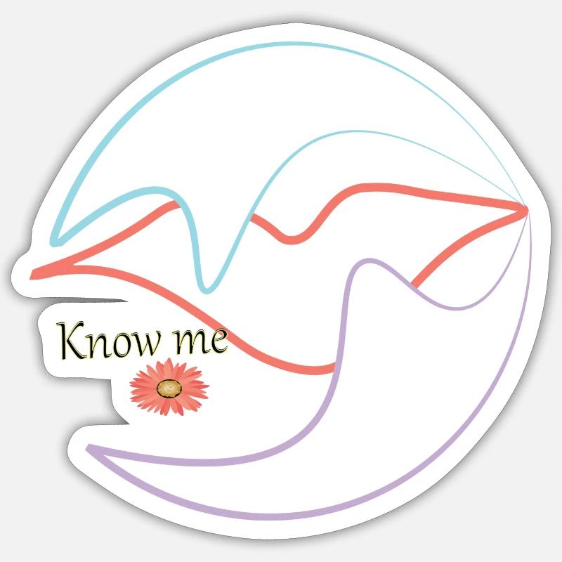 know me - Sticker size S (10 x 10 cm) - white matte