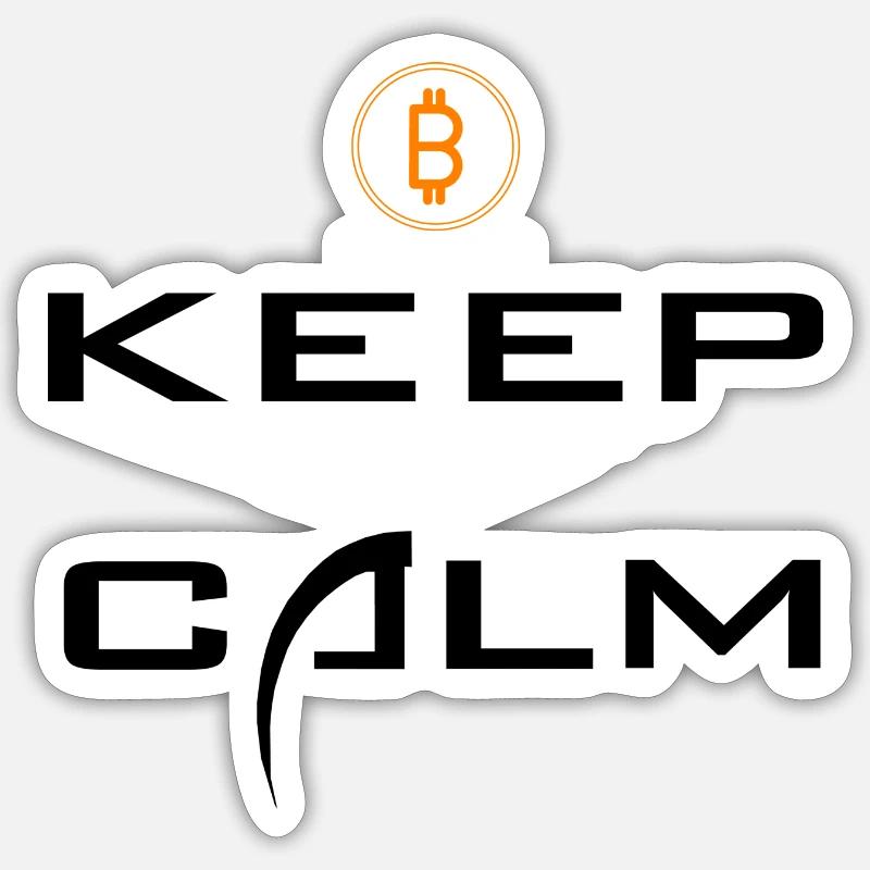 Bitcoin Trading Crypto Stocks - Sticker taille S (10 x 10 cm) - blanc mat