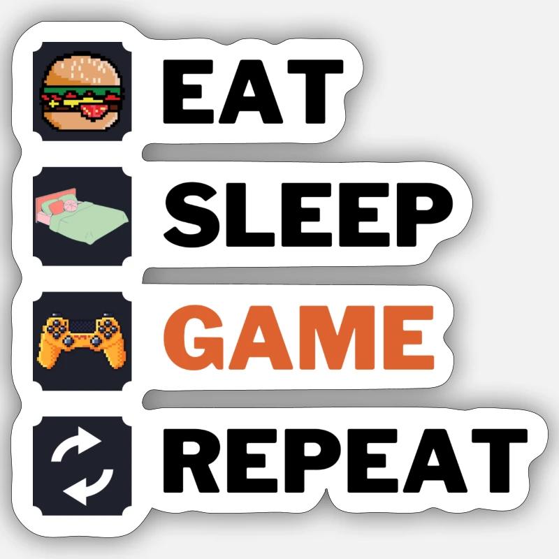 Game repeat Sticker size S (10 x 10 cm)