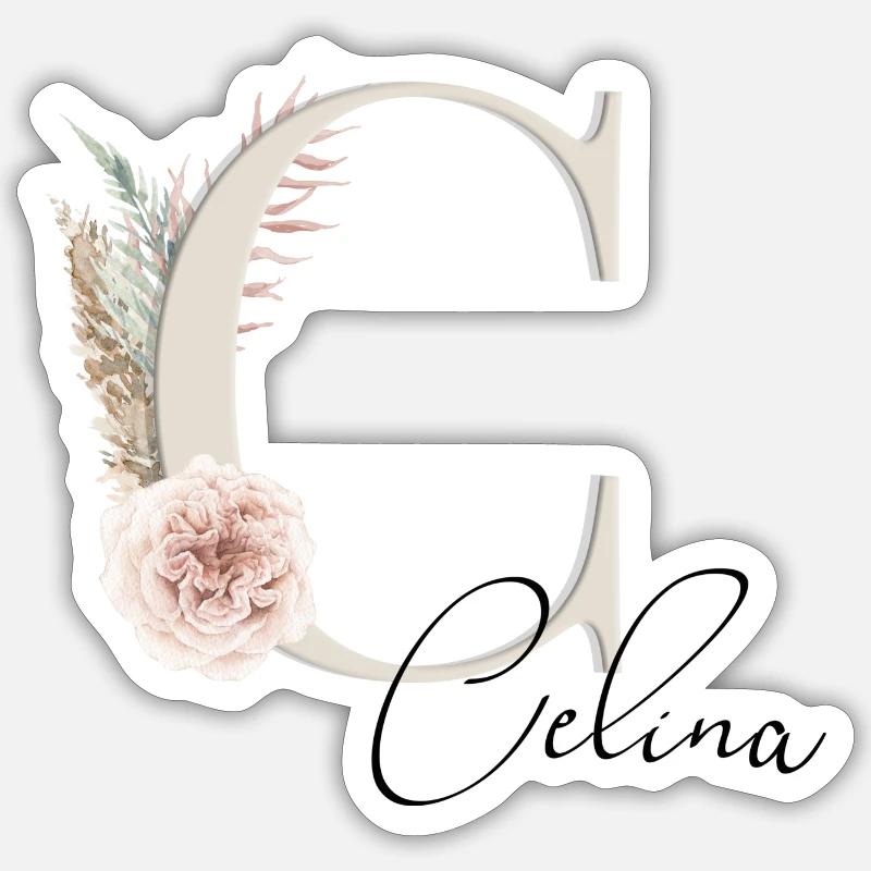 Celina! Nom Boho Sticker taille S (10 x 10 cm)